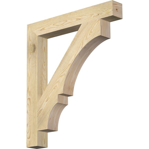 Ekena Millwork Balboa Block Rough Sawn Bracket, Douglas Fir, 4"W x 30"D x 34"H BKT04X30X34BOA05RDF - main